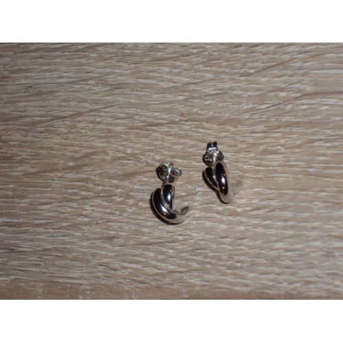Boucles D'Oreilles En Or Blanc