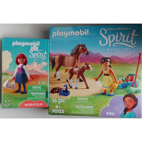 Lot 2 Oites De Playmoil Collection Spirit : 9481 - Maricela + 70122 - Apo (Pru) Avec Cheval Et Poulain