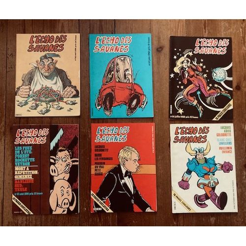 L'Écho Des Savanes Mensuel De Mai 1980 À Octobre 1980 : 6 Numéros