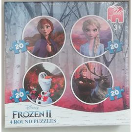 Puzzle Rond - Frozen Il - 4 X 20 Pièces