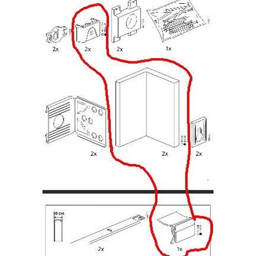 Vend 2 Caches Metod Ikea + 3 Supports Plastiques