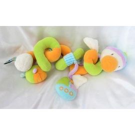 Doudou Peluche Spirale D¿Activités Canard Orange Vert Ahoy Babysun