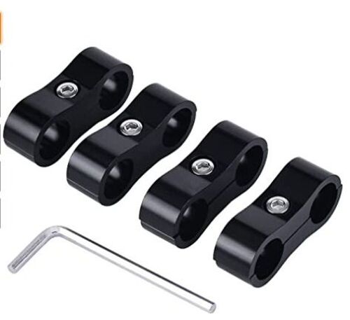 Pièces Auto 6an Séparateur De Tuyau Adaptateur Pour Tuyau De Carburant 3/8 (An6 Line Clamp-4pcs-With Wrench)