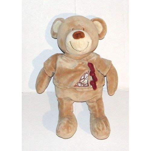 Doudou Ours Bastien Nicotoy Peluche 27 Cm