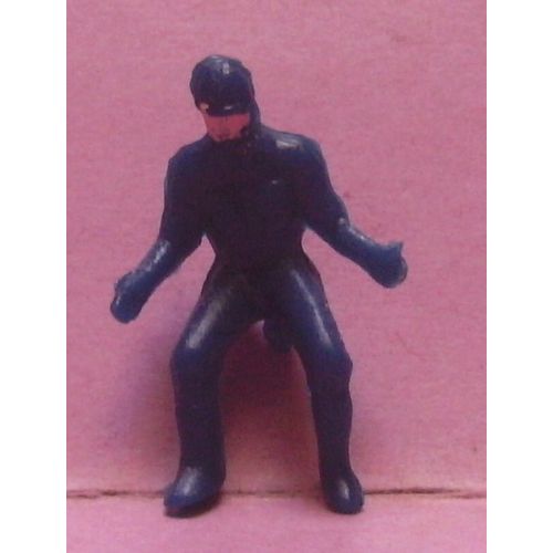 Pilote / Conducteur - Salopette, Casque Et Bottes Bleu Visage Peint