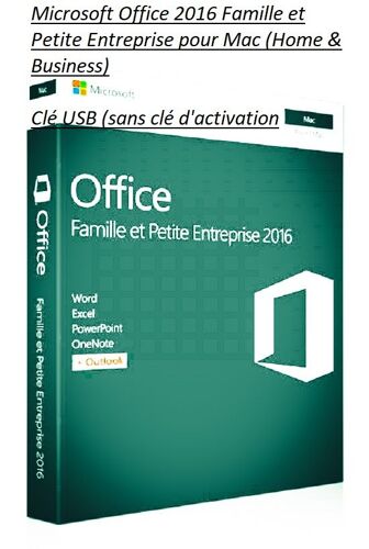 Microsoft Office 2016 Famille et Petite Entreprise pour Mac (Home & Business) Clé USB (sans clé d'activation