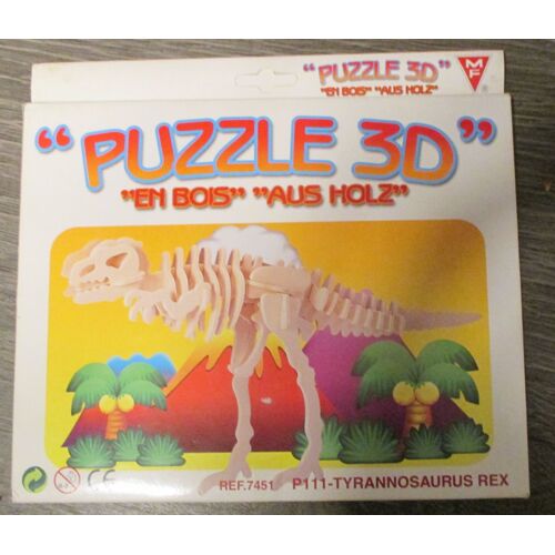 Puzzle 3d T-Rex En Bois