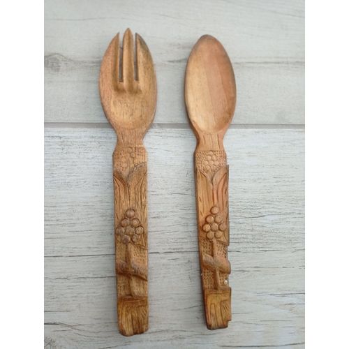 Couverts À Salade En Bois - Fabrication Artisanale