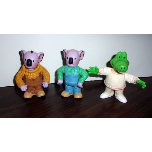 Lot De 3 Figurines Vintage "Les Freres Koala" : Frank-Buster Et Archie