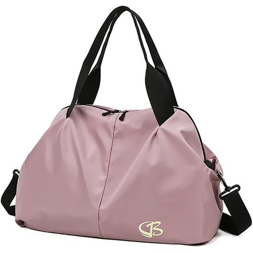 Petit Sac De Sport Femme, Sac Sport Femme Noir Poche Humide, Sac De Week-End Doux Sac A Main Femme, Sac De Voyage Imperméable Sac À Bandoulière, Sac De Voyage Femme Piscine - Rose Fonce