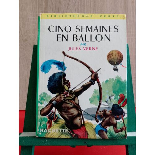 Cinq Semaines En Ballon, N° 77, 1968, Bibliothèque Verte, Jules Verne