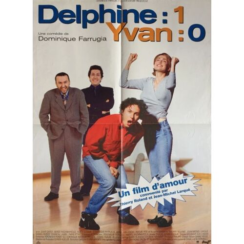 Delphine 1, Yvan 0 - Affiche Originale De Cinéma - Format 60x80 Cm - Un Film De Dominique Farrugia Avec Julie Gayet, Serge Hazanavicius, Alain Chabat, Chantal Lauby, Yvan Attal - Année 1996