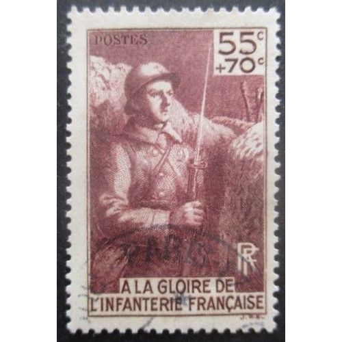 France N°386 A La Gloire De L'Infanterie Oblitéré