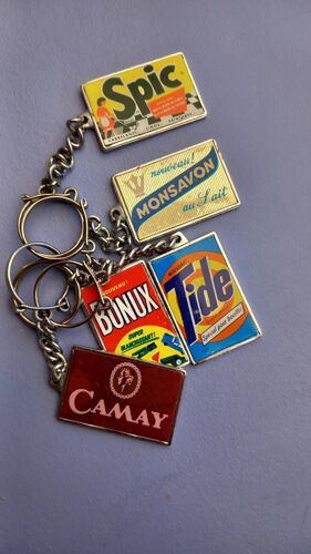5 Porte-Clés Publicitaire De Marque De Lessive Et Savon