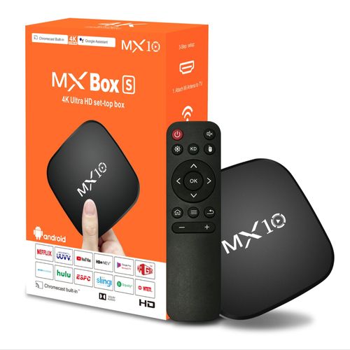 Boîtier Smart TV Android Mini Mx10,1 Go/8 Go,4G,WiFi,RK3228,Décodeur Connecté 4K,avec Façade,Bande pour Touriste - Type 1G plus 8G