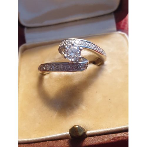 Bague De Fiançailles Or Et Diamants, Modèle Tourbillon