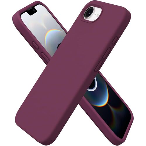 LORANKA-Coque pour iPhone 16e (2025), Housse en Silicone Liquide Compatible avec iPhone 16e 6,1 Pouces, Étui Fine Slim, Case Souple Protection Complète, Cover Antichoc (Bordeaux)