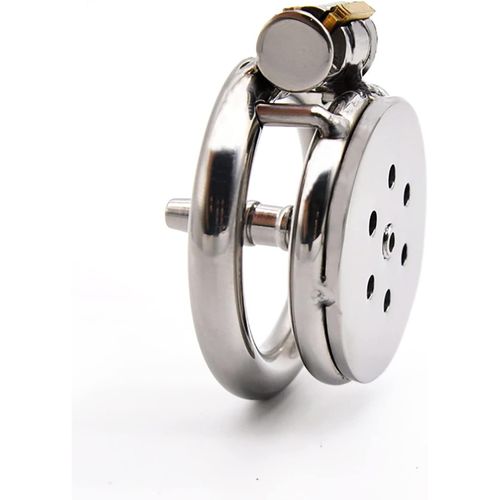Kal-Plat Cage De Chasteté Micro Métal Homme Jouet Sexuelle Adulte Couple Bdsm Sissy Chastete¿E Pour Pénis Men Sex Toy¿S Chastity Cage Pour Punition D'esclave Sextoyse Couple Plaisir (45mm/1.77in,Meta