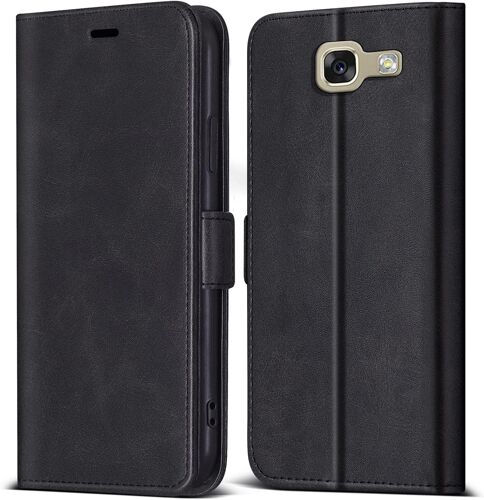 Coque Pour Samsung Galaxy A3 2017, Protection Housse En Cuir Pu Portefeuille Avec [Emplacements Cartes] [Fonction Support], Clapet Folio Etui Pour Samsung Galaxy A3 2017 (Noir)
