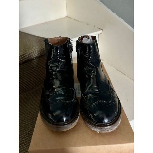 Boots En Cuir Verni Fille (Cyrillus) - 31