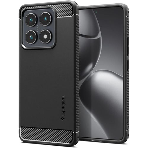Rugged Armor Coque Compatible Avec Xiaomi 14t [Fibre De Carbone]-Noir Mat