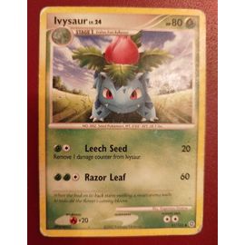 Carte Pokemon Anglaise Semi Rare = Ivysaur ( Herbizarre Nom Français) - Hp 80 - Lv 24 - N° 51/132 De 2007 ( 2008 En France) Serie D§P Merveilles Secrètes