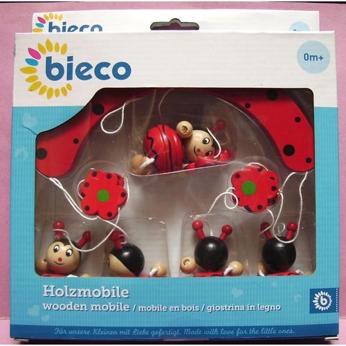 Mobile 3 D En Bois- Bieco - Modèle Coccinelles