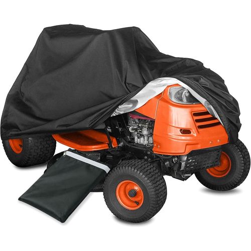 Housse pour tondeuse à gazon autoportée-183 x 137 x 117 cm-Protection anti-UV durable 210D-Anti-poussière-Pour toutes les saisons et toutes les saisons