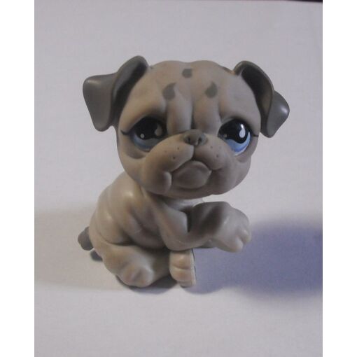 Figurine Littlest Petshop - Chien Bulldog 1342 - Collection Animaux Mignons
