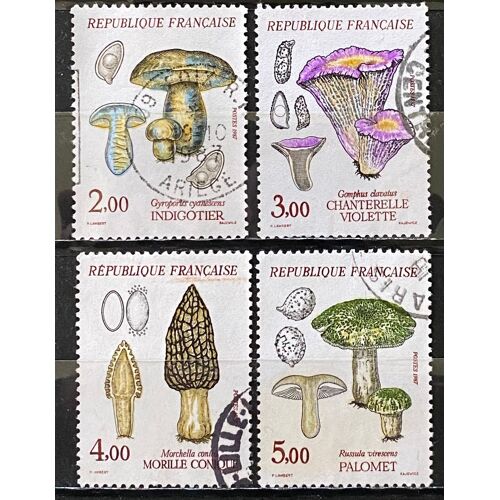 Lot De 4 Timbres Oblitérés France 1987 Y&T N° 2488 À 2491