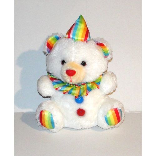 Peluche Ours Clown Blanc Les 3 Suisses