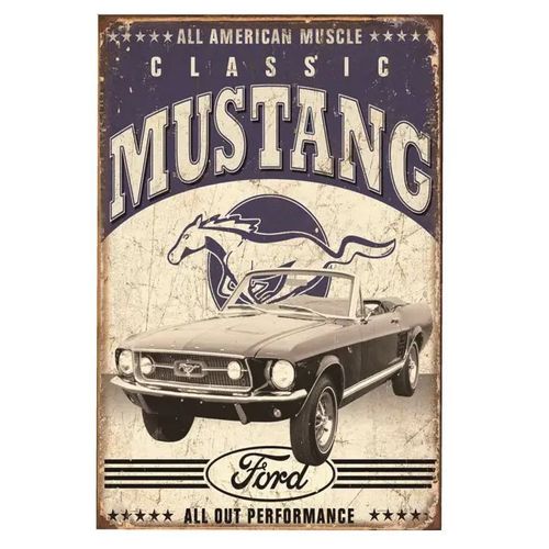 Plaque Américaine Ford Mustang - Classic