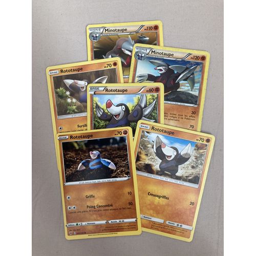 (2681) 4x Rototaupe + 2x Minotaupe (Pokemon)
