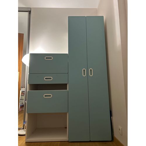 ?Meuble De Rangement Bleu & Blanc – Parfait État – Pratique & 
