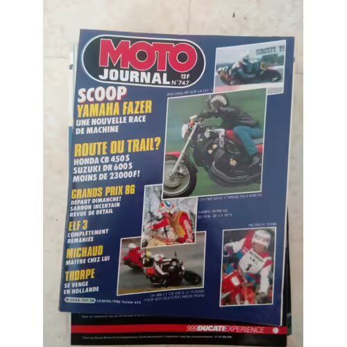 Moto Journal 747 De 1986 Honda Cb450s,Suzuki Dr600sg,Yamaha Fazer Fzx750,Guide Gp
