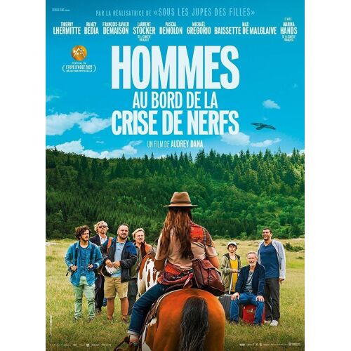 Hommes Au Bord De La Crise De Nerfs - Véritable Affiche De Cinéma Pliée - Format 120x160 Cm - De Audrey Dana Avec Thierry Lhermitte, Ramzy Bedia, François-Xavier Demaison - 2022