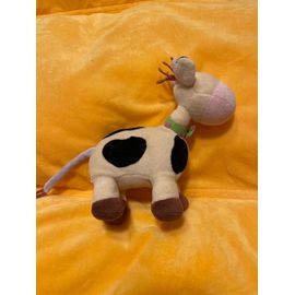Doudou Peluche Okaidi Vache Écharpe À Pois Vert