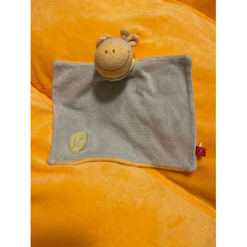 Doudou Peluche Tex Ane Bleu Et Jaune