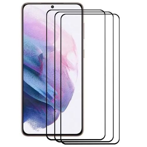 Hqselection® Lot De 3 Verre Trempé Couverture Complète Pour Samsung Galaxy S21 Plus.Film De Protection D'écran Bord Noir- Anti Rayures - Ultra Résistant Dureté 9h