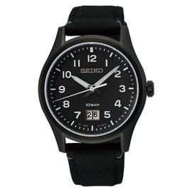 Montre Seiko Date Bracelet Textile Noir