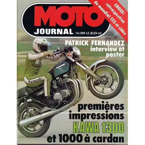 Moto Journal 388 De 1978 Kawasaki Z 1300,Fernandez,Peugeot Bertrand,Mx125,Europe Side Car Cross,Gb Trial