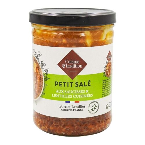Petit Salé Saucisses Lentilles - Bocal 750g