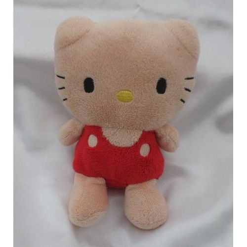 Doudou Peluche Hello Kitty Rose Salopette Rouge Sanrio