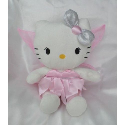 Doudou Peluche Hello Kitty Fée Robe Ailes Rose Jemini Sanrio
