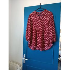 Chemisier Rouge À Motifs