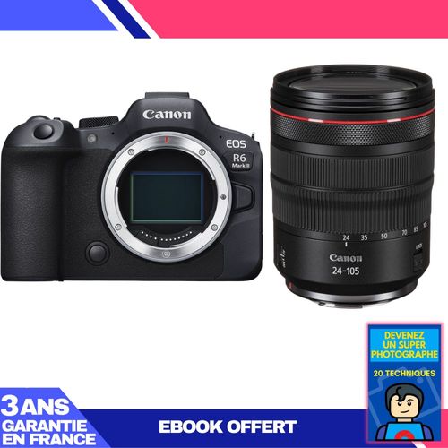 Boitier Canon EOS R6 Mark II + RF 24-105mm f/4 L IS USM + Ebook 'Devenez Un Super Photographe'