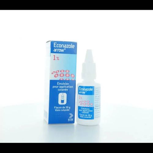 Econazole Arrow 1% Emulsion Pour Application Cutanée 30 G Econazole 1% Arrow Est Une Émulsion Pour Application Cutanée Utilisée Pour Traiter Les Mycoses. Un Flacon Contient 30 G. 