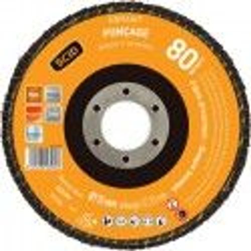 Disque abrasif à lamelle fibre zirconium renforcée ° 115 mm grain 80 SCID