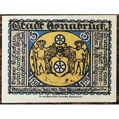 Billet Allemagne 5 Pfennig 07/1921 Osnabrück Grm 1032,1 1/13