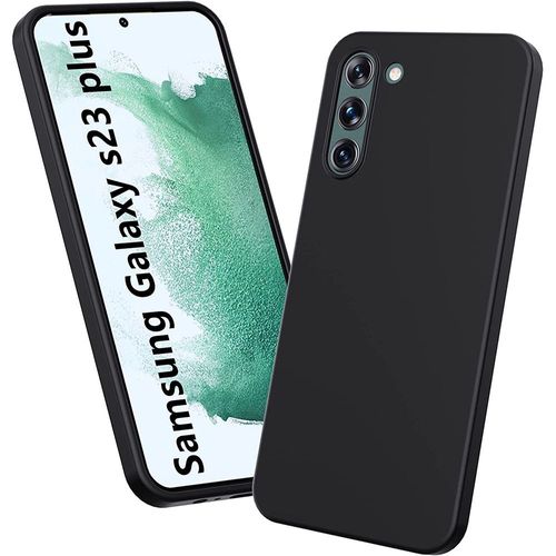 Coque Pour Samsung Galaxy S23 Plus Silicone Liquide Anti-Chocs Protection Noir - E.F.Connection